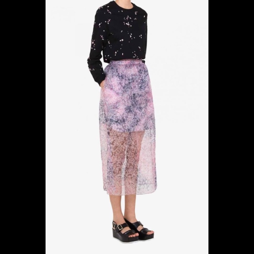 NWT floral Carven tulle skirt; size 38